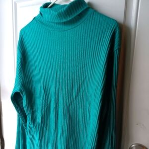Vintage teal colored Basic Editions Turtle Neck sweater XL